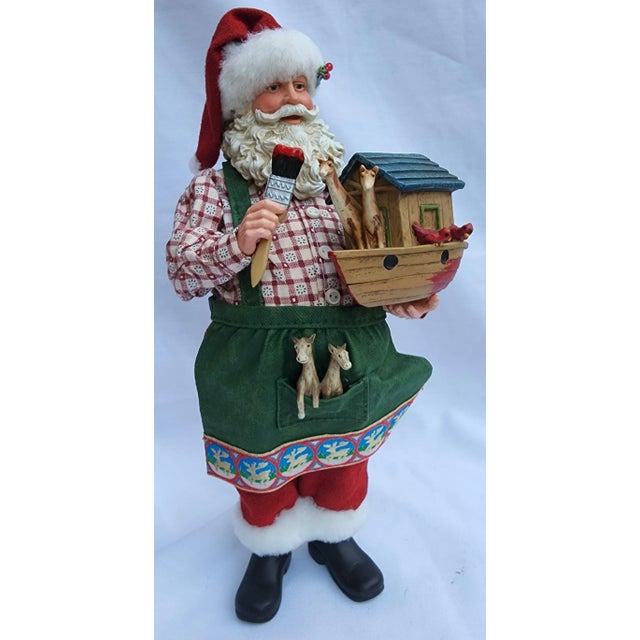 1970s Santa Claus Vintage Fabric Mâché Noah's Ark For Sale - Image 5 of 5