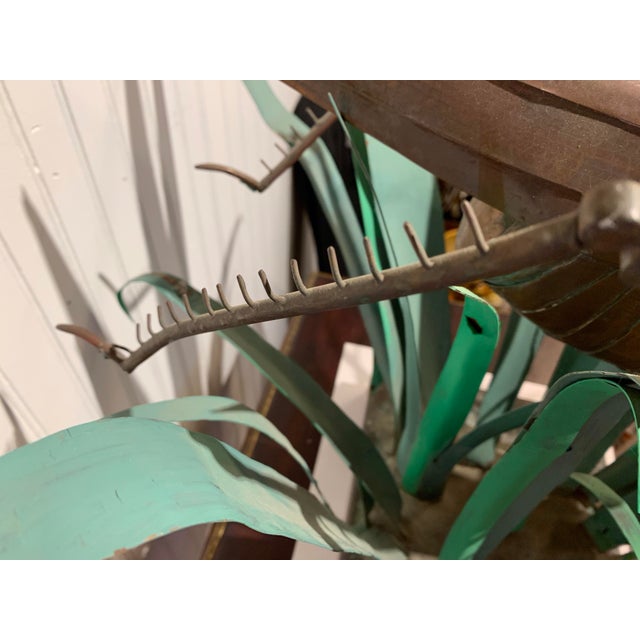 Vintage Folk Art Copper Grasshopper in Blades of Copper Grass For Sale - Image 6 of 16