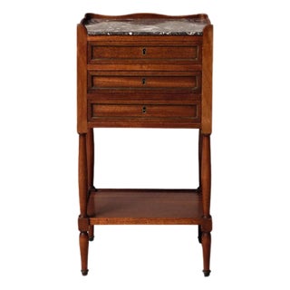 18th Century French Louis XVI Mahogany Bedside Table For Sale