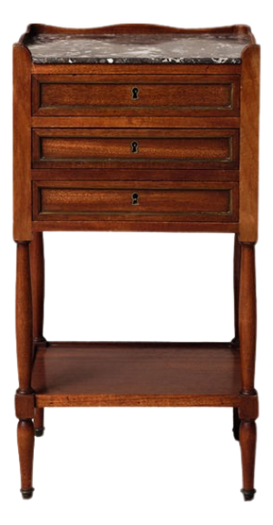 18th Century French Louis XVI Mahogany Bedside Table