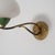 Italian Brass, Green Lacquered Metal and Opaline Glass Wall Sconces, 1950s, Set of 2 For Sale - Image 6 of 13
