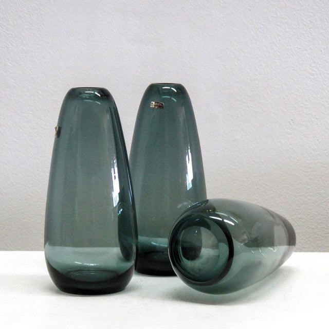 Glass Wilhelm Wagenfeld "Turmalin" Vases, 1950 For Sale - Image 7 of 10