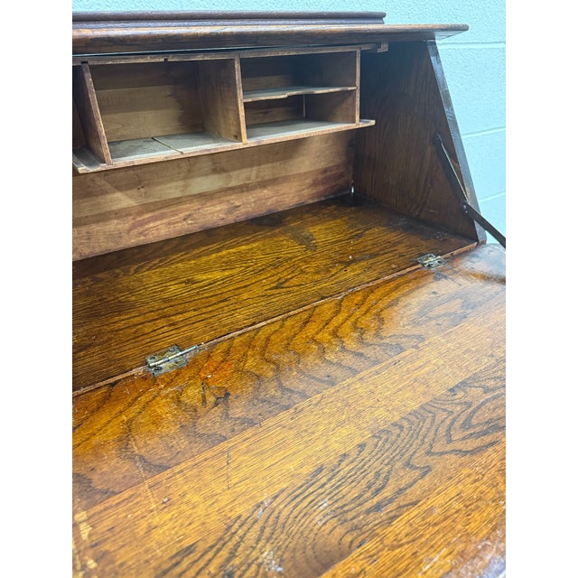 Antique French Louis XVI Style Secretary Desk Drop Front Desk For Sale - Image 11 of 11