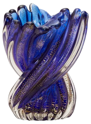 Ritorto Vase with Gold Leaf by Archimede Seguso, 1955