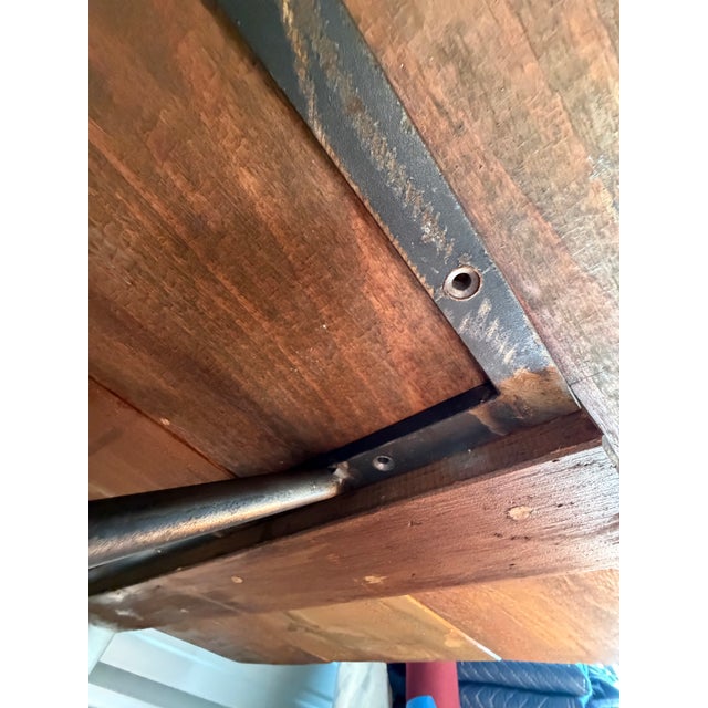 Metal Steel Base French Style Bakers Table For Sale - Image 7 of 8