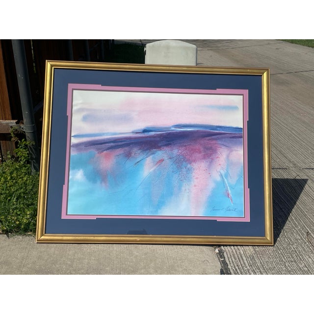 Abstract Coastal Sunrise by Lawrence C. Goldsmith (1916-2004) For Sale - Image 3 of 8