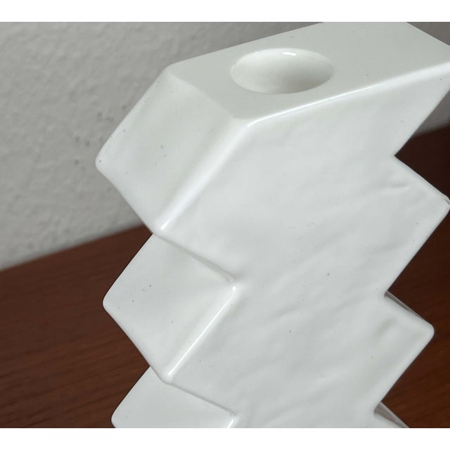 Black Postmodern Black and White Glass Candleholder by Halskov & Dalsgaard for Holmegaard, Set of 4 For Sale - Image 8 of 18