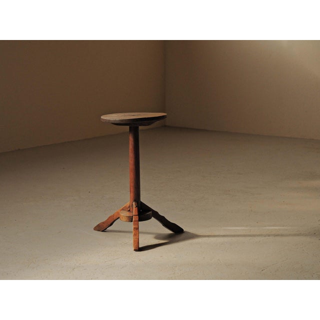 19th Century Vintage French Oak Tripod Side Table, 1890s For Sale - Image 5 of 11
