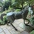 Italian Late 20th Century Italian Style Bronze Grand Trotter Horse Garden Statue / Interior Sculpture For Sale - Image 3 of 5