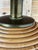 Wood Vintage Pencil Rattan Table Lamp With Crab Finial & Woven Shade For Sale - Image 7 of 12