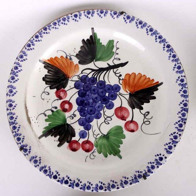 Vintage Majolica Plates, Set of 6 For Sale - Image 9 of 17