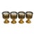 Chinoiserie Japonisme Dragon Brass Candle Votive Holders With Candles - Set of 4 For Sale