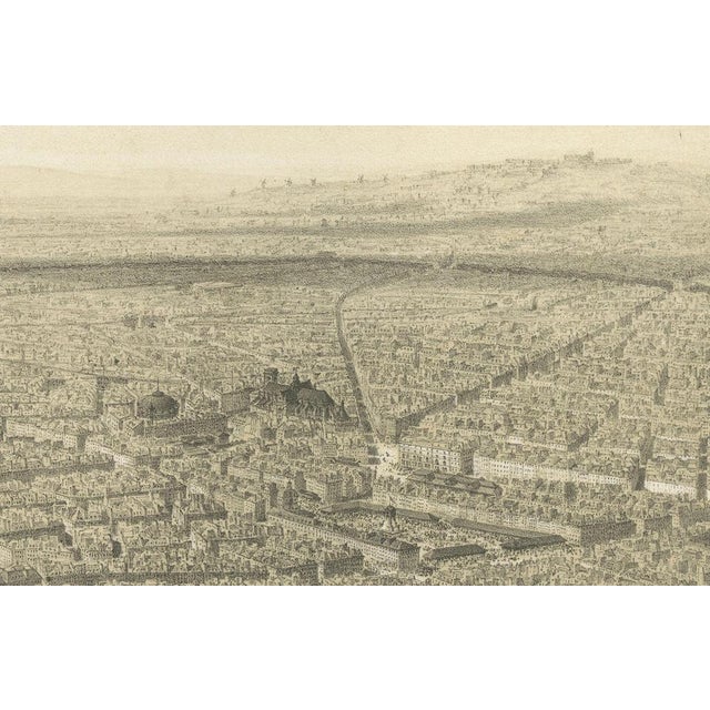 Albert, View of Paris from a Balloon, 1850, Lithograph on Paper For Sale - Image 5 of 12