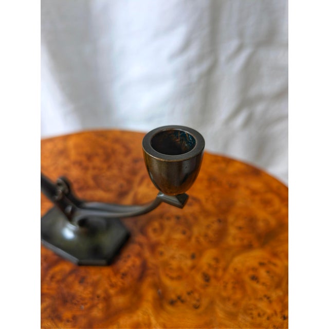 Art Deco Bronze Candelabra from Just Andersen, 1930s For Sale - Image 12 of 16