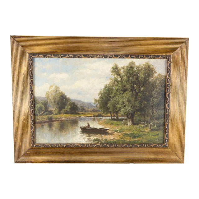 American School Oil Landscape Painting For Sale