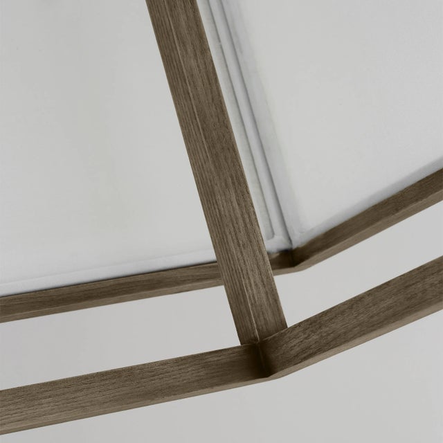 Visual Comfort Thom Filicia by Visual Comfort Studio Brockway 5-Light Extra Large Lantern Pendant in Weathered Oak Wood For Sale - Image 4 of 5