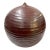 1980's Oxblood Stoneware Ridged Vessel With Nipple Top Opening - Ken Edwards Montana Potter For Sale