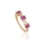 VR Jewels 14k Gold Emerald-Cut Ruby & Baguette Diamond Modern Band Ring Size 5.5 For Sale - Image 4 of 18
