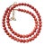 Coral Beaded Necklace With Gold Tone Clasp For Sale