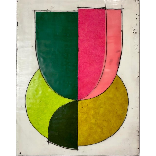 Large Encaustic Mixed Media Installation by Gina Cochran "The Gift Horse" 12 Panels For Sale - Image 6 of 12