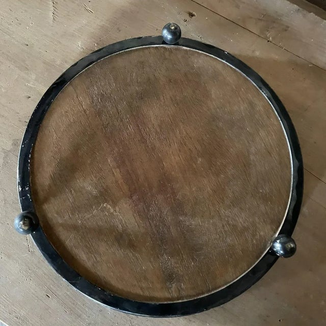 Art Deco Silver Plated Metal & Mirror Tray, 1920s For Sale - Image 9 of 12