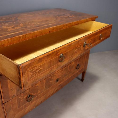 Neoclassical Walnut Chest of Drawers For Sale - Image 3 of 14