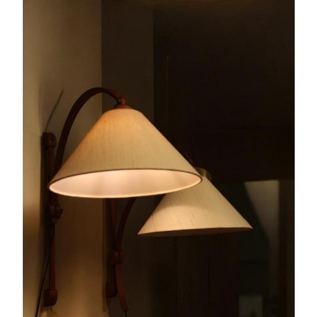 Domus Wall Lamp in Teak with Light Beige Lampshade, 1960s For Sale - Image 13 of 18