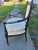 Brown Vintage French Provincial Arm Side Chair For Sale - Image 8 of 10