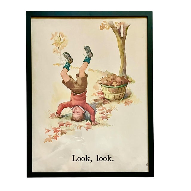 Vintage Framed Children’s Storybook Prints – Pair of Whimsical Nursery Illustrations For Sale - Image 13 of 13