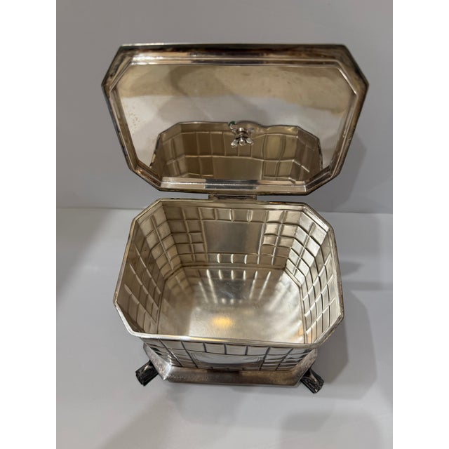Metal Jonas Bowen & Son 1880 Victorian Silver Plated Biscuit or Trinket Box For Sale - Image 7 of 12