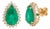 Natural Zambian High Quality Diamond Earring in 18k Gold For Sale