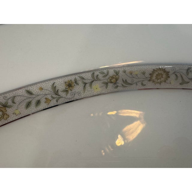 Lenox Lenox Oval Serving Platter Springdale With Platinum Trim For Sale - Image 4 of 8