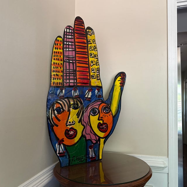 Bold and expressive original work by renowned German artist Peter Keil, known for his vibrant colors, energetic brushwork,...