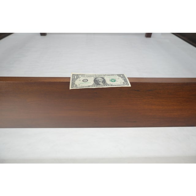 Mahogany King Size Banded Headboard Poster Bed w/ Turned Finials MINT! For Sale - Image 6 of 15