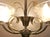 Gold French Art Deco Chandelier in Chrome, Brass and Frosted Glass, 1930s For Sale - Image 8 of 11