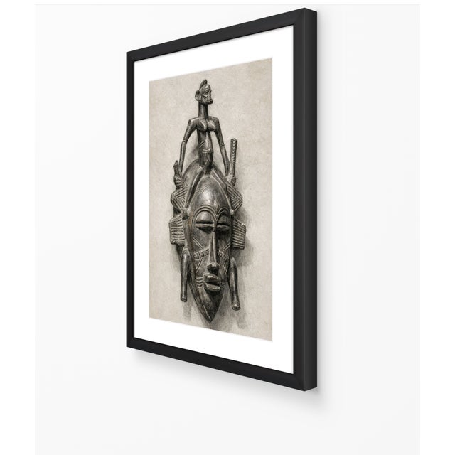 Ebony Atelier Aria Lumae Senufo Kpeliye E Tribal Mask Graphite Study Fine Art Gallery Board Print For Sale - Image 8 of 13