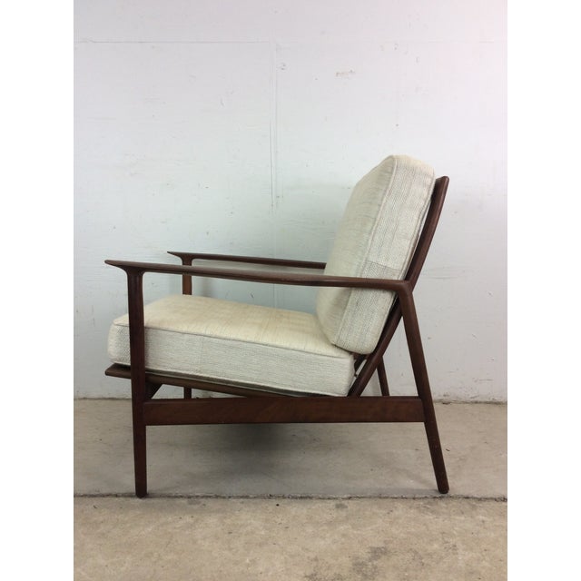 Brown Danish Modern Lounge Chair With Teak Frame For Sale - Image 8 of 12