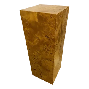 Mid 20th Century Burl Pedestal/Column for Sculpture Milo Baughman Style