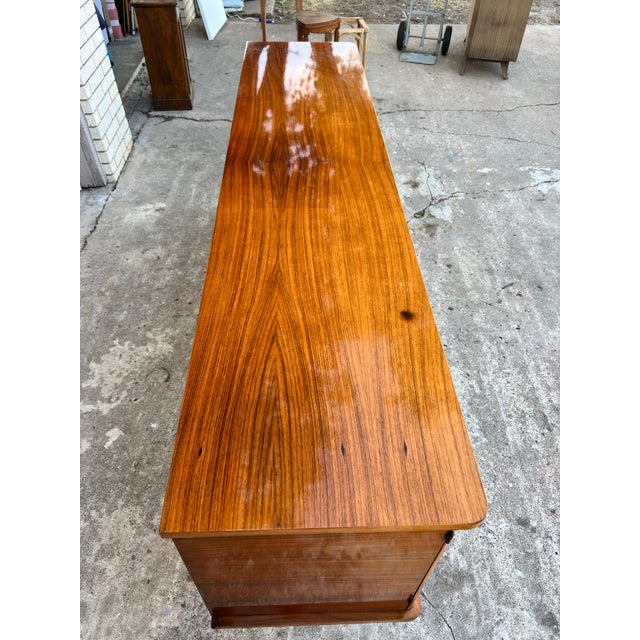 Wood French Art Deco 1930's Light Macassar Sideboard For Sale - Image 7 of 12