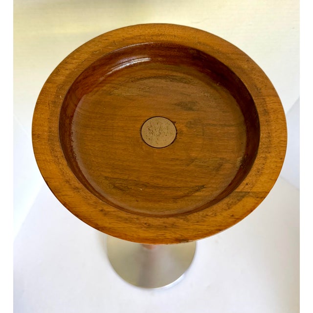 1960s Duk-It by McDonald Products Walnut & Chrome Drinks Table Smoking Stand For Sale In Los Angeles - Image 6 of 10
