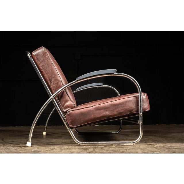 C. 1930 Streamline Art Deco Kem Weber Burgundy Sofa For Sale - Image 4 of 6