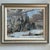 Offerng a stunning winter landscape from the late 1930s. This beautiful vintage oil painting depicts a winter scene with...