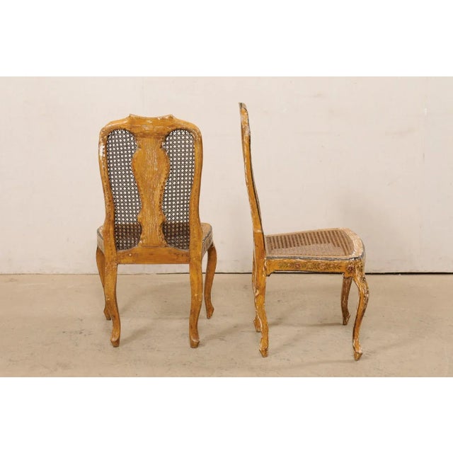 18th Century Vintage Italian Side Chairs - a Pair For Sale - Image 12 of 13