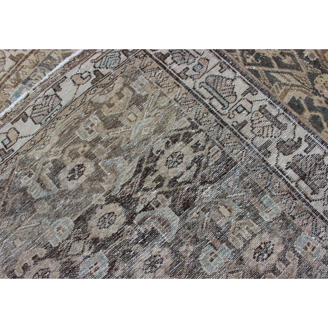 Earthy Tone Vintage Persian Hamadan Rug With All-Over Pattern For Sale - Image 11 of 12