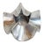 1980s MCM Atomic Metal Candle Holder Space Age Silver Tone Solid Aluminum Star Shaped For Sale
