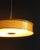Circular Yellow Lacquered Metal 2-Light Pendant in the style of Jacques Biny, 1960s For Sale - Image 6 of 8