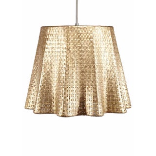 Selamat Designs Seline Metallic Drapery Pendant Light For Sale