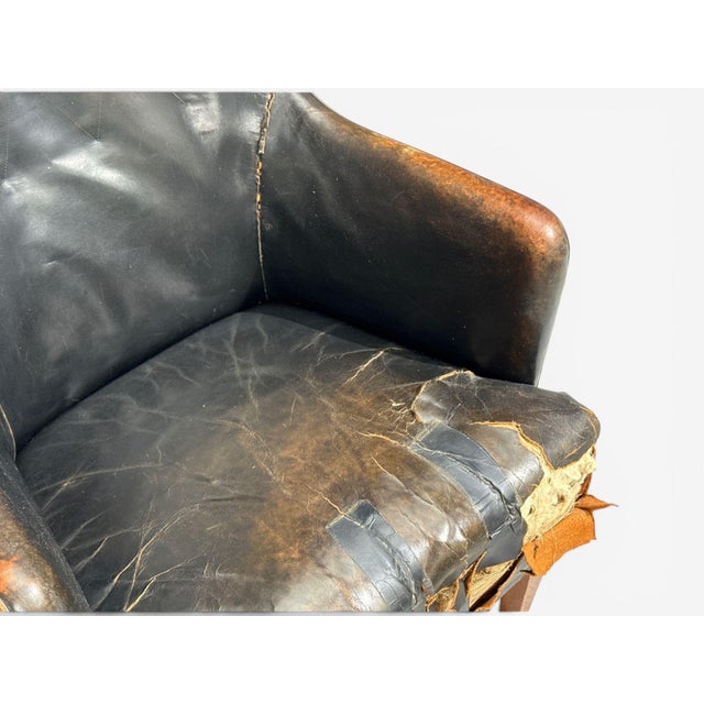 Wood Svend Åge Madsen, Highback Chair, Leather, Nut Wood, Denmark, 1947 For Sale - Image 7 of 12