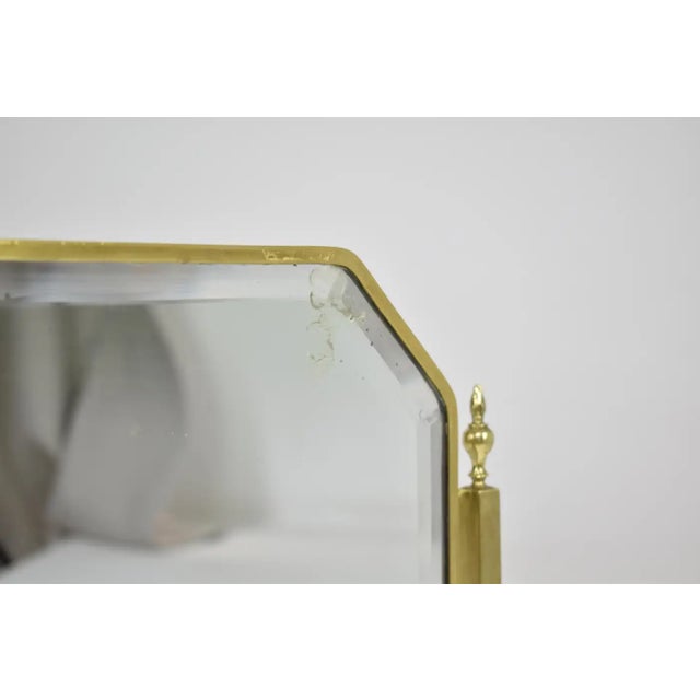 1930s French Brass Table Mirror With Adjustable Frame, Circa 1930s For Sale - Image 5 of 11