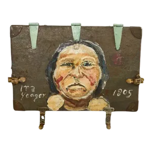 Ww1 Era Military Trunk Painted by Artist Ira Yeager